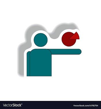 In paper sticker style vector image