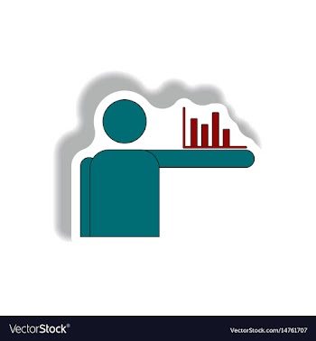 In paper sticker style vector image