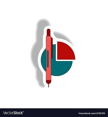 In paper sticker style vector image
