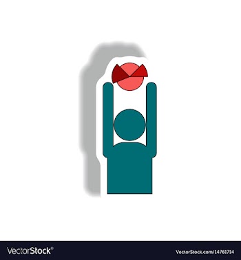 In paper sticker style vector image
