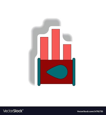 In paper sticker style vector image