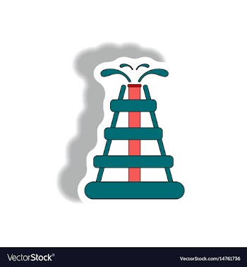 In paper sticker style vector image