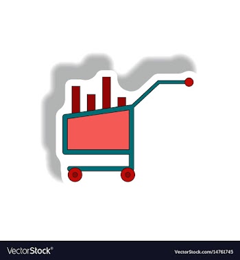 In paper sticker style vector image