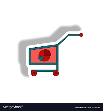 In paper sticker style vector image