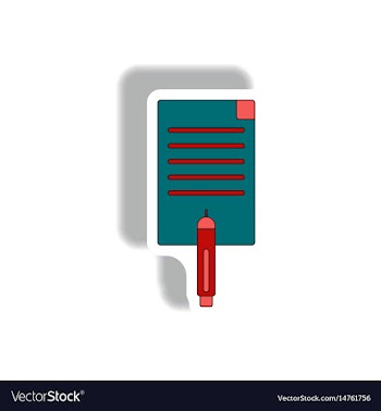In paper sticker style vector image