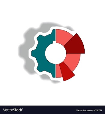 In paper sticker style vector image