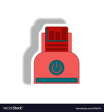 In paper sticker style vector image