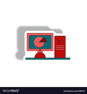 In paper sticker style vector image