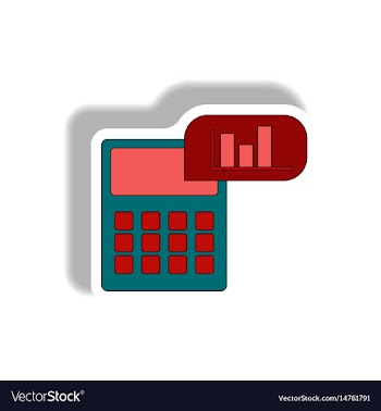 In paper sticker style vector image