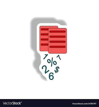 In paper sticker style vector image
