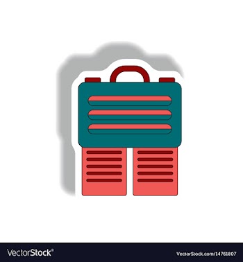 In paper sticker style vector image