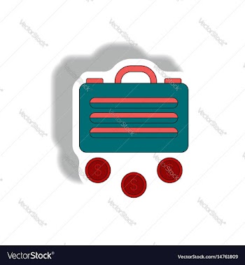 In paper sticker style vector image