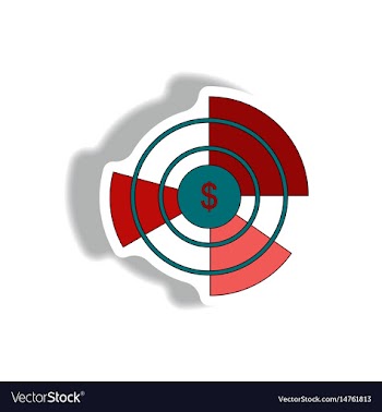 In paper sticker style vector image
