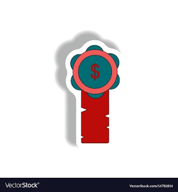 In paper sticker style vector image