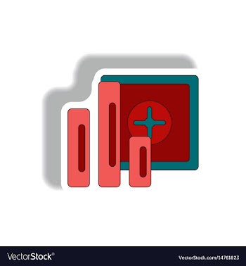 In paper sticker style vector image