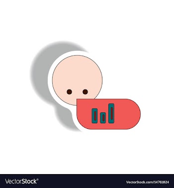 In paper sticker style vector image