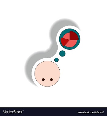 In paper sticker style vector image