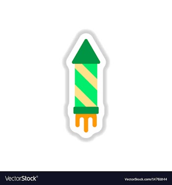 In paper sticker style vector image