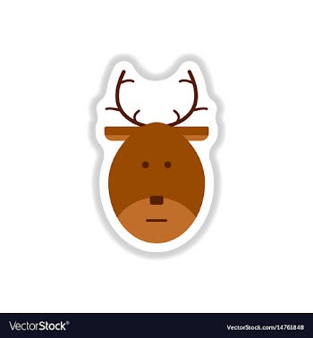 In paper sticker style vector image