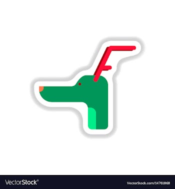 In paper sticker style vector image