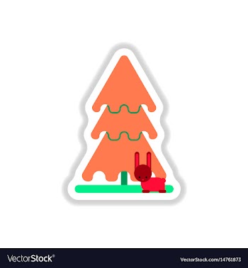 In paper sticker style vector image