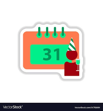 In paper sticker style vector image