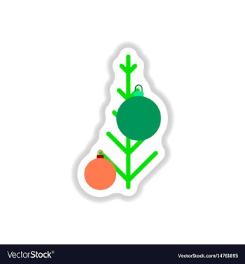 In paper sticker style vector image