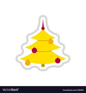 In paper sticker style vector image
