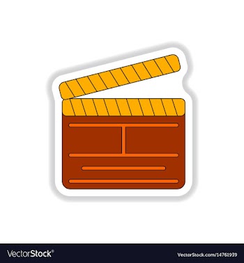 In paper sticker style vector image