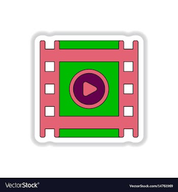 In paper sticker style vector image