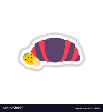 In paper sticker style vector image