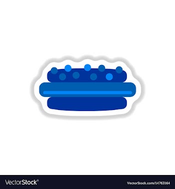 In paper sticker style vector image