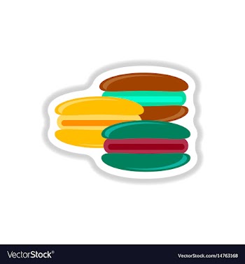 In paper sticker style vector image
