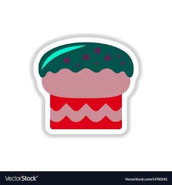 In paper sticker style vector image