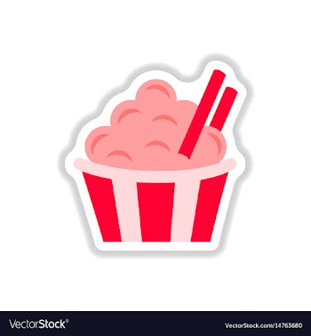 In paper sticker style vector image