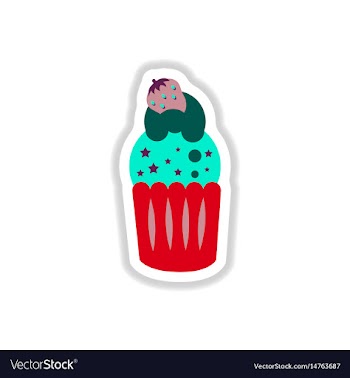 In paper sticker style vector image