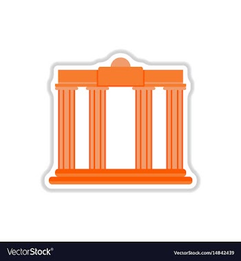In paper sticker style vector image