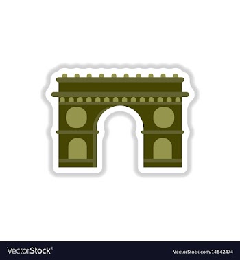 In paper sticker style vector image