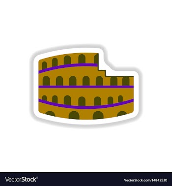 In paper sticker style vector image