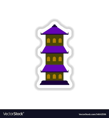 In paper sticker style vector image