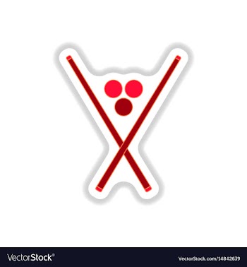 In paper sticker style vector image