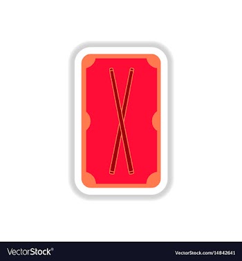 In paper sticker style vector image