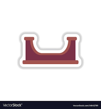 In paper sticker style vector image