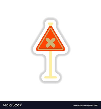 In paper sticker style vector image