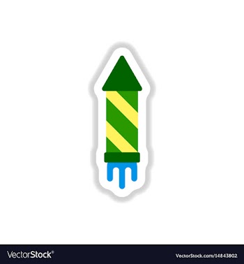 In paper sticker style vector image
