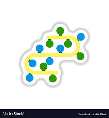 In paper sticker style vector image