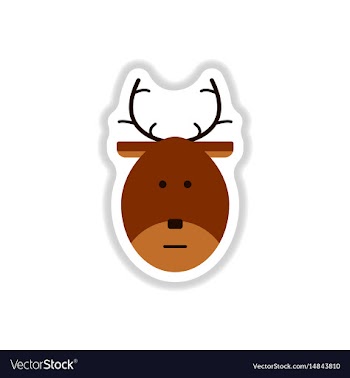 In paper sticker style vector image