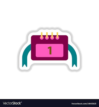 In paper sticker style vector image