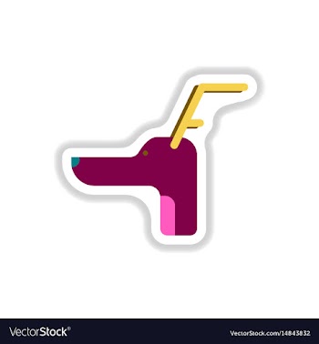 In paper sticker style vector image