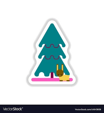 In paper sticker style vector image